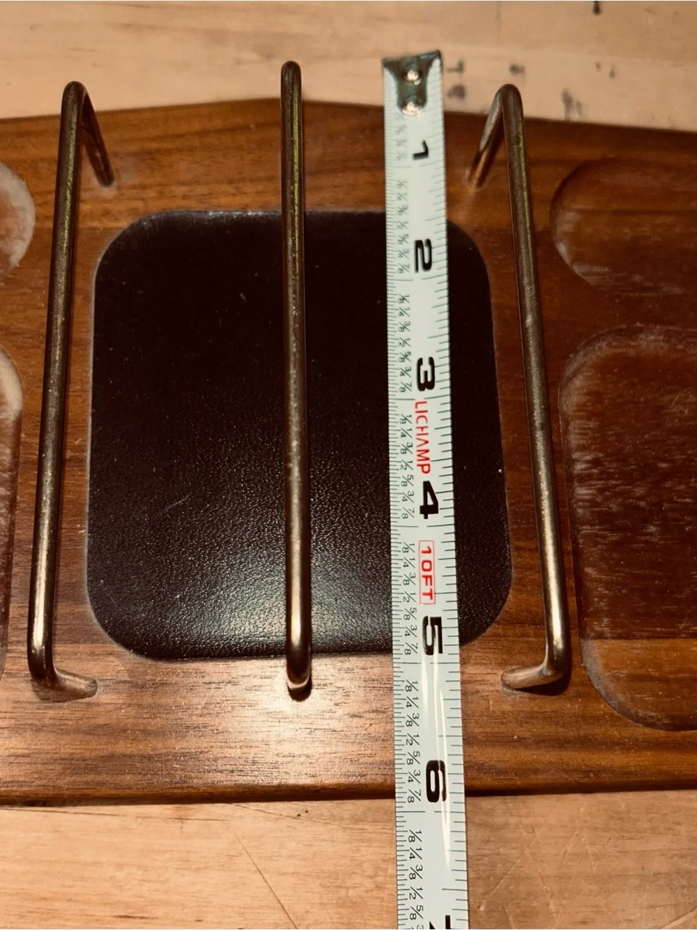 Vtg Extra Long Mens Solid Wood Dresser Valet Cady Walnut MCM Made In USA